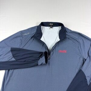 RLX Ralph Lauren Shirt Mens XL Blue 1/2 Zip Golf Pullover Stretch Performance